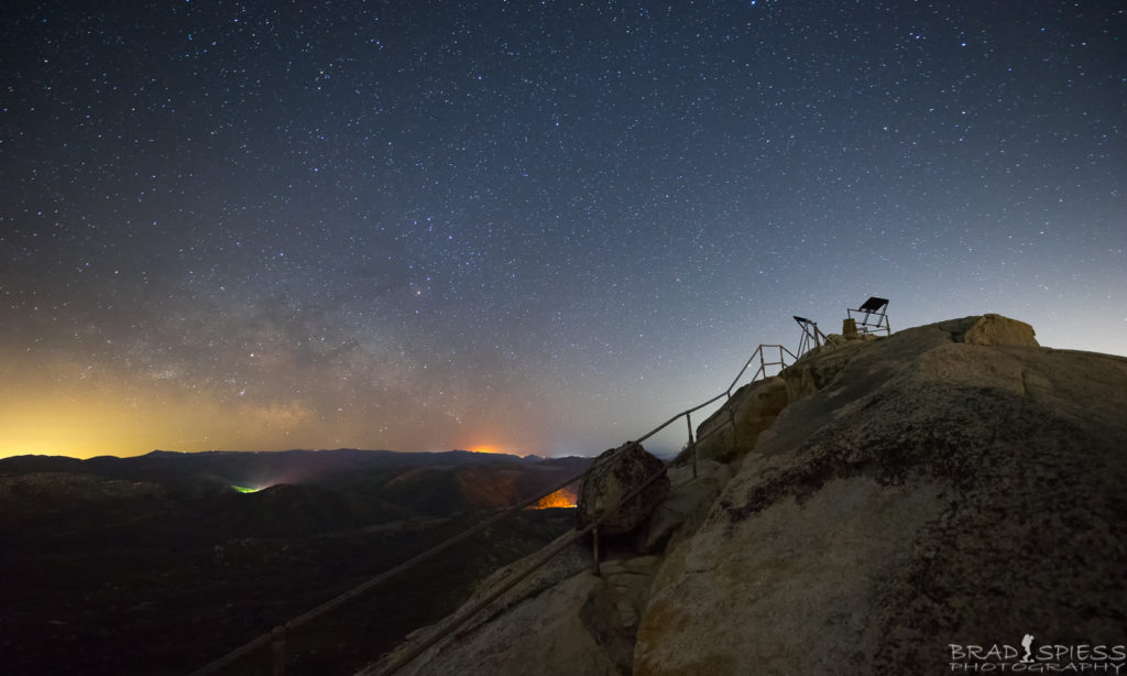 Watching the Milky Way rise from the top of Stonewall Peak 