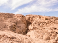 the bottom of the slot canyon