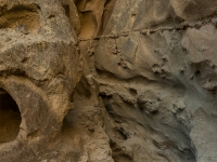 the mouth at the bottom of the slot canyon