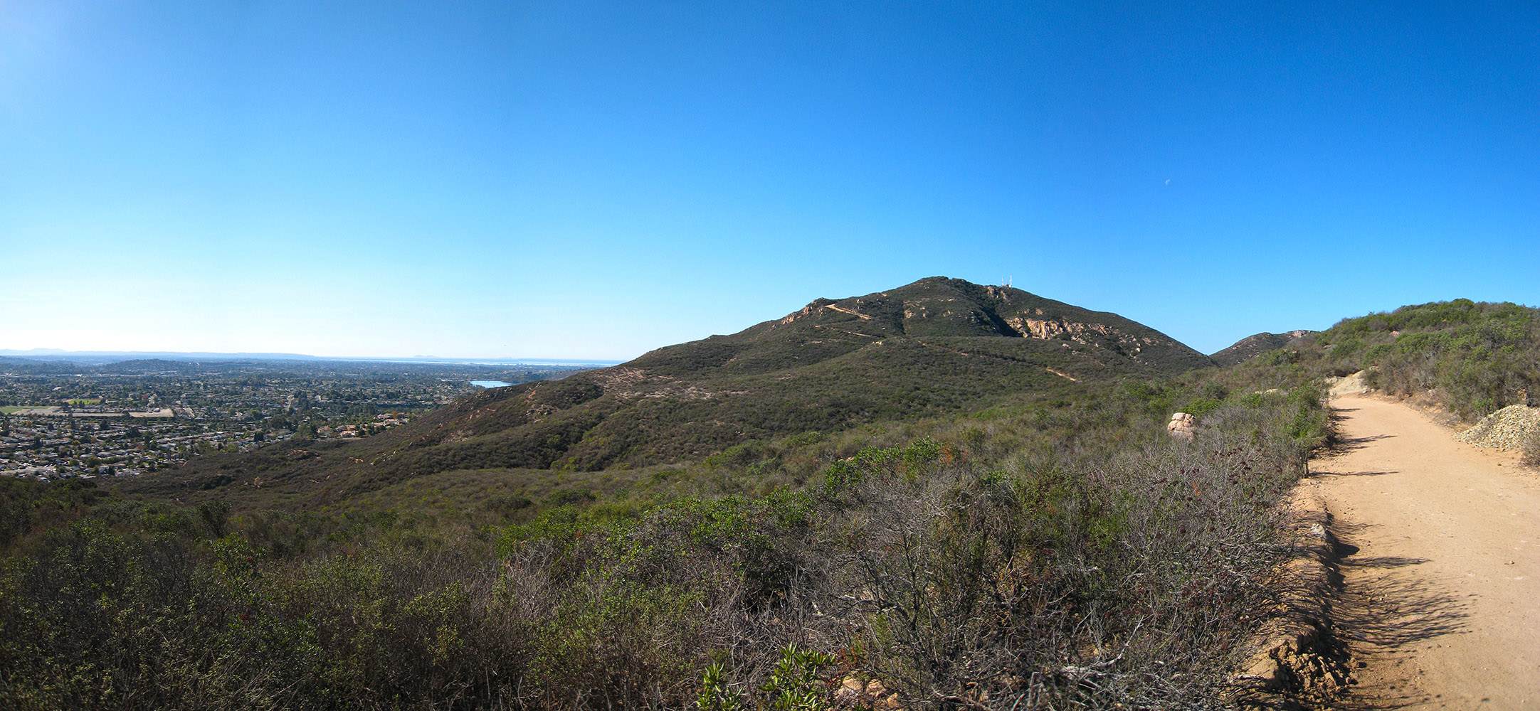 Big Rock Trail up to Cowles Mountain Peak