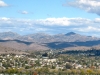 Mt Woodson and Iron Mountain under clouds