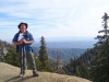 posing with Cajon Pass in the background