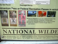 adventure pass or federal recreation pass in vehicle