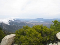 clouds breaking over the mountain