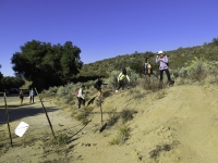 up and across the fence to start the PCT