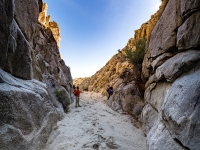 looking back from the rock blocking the way