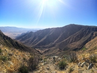 looking down at the desert from the pct