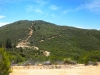 looking at the fire break going up los pinos