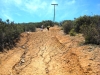 taking a break on the way up the fire break