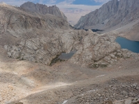 looking down at trail camp