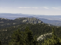 Looking down at Tahquitz Peak from the trail