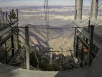 looking down from the tram