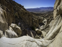 looking down the water fall