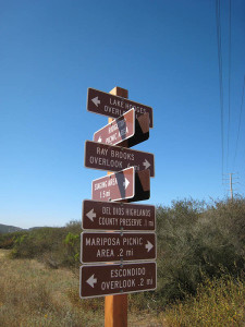 The major trail split at the top