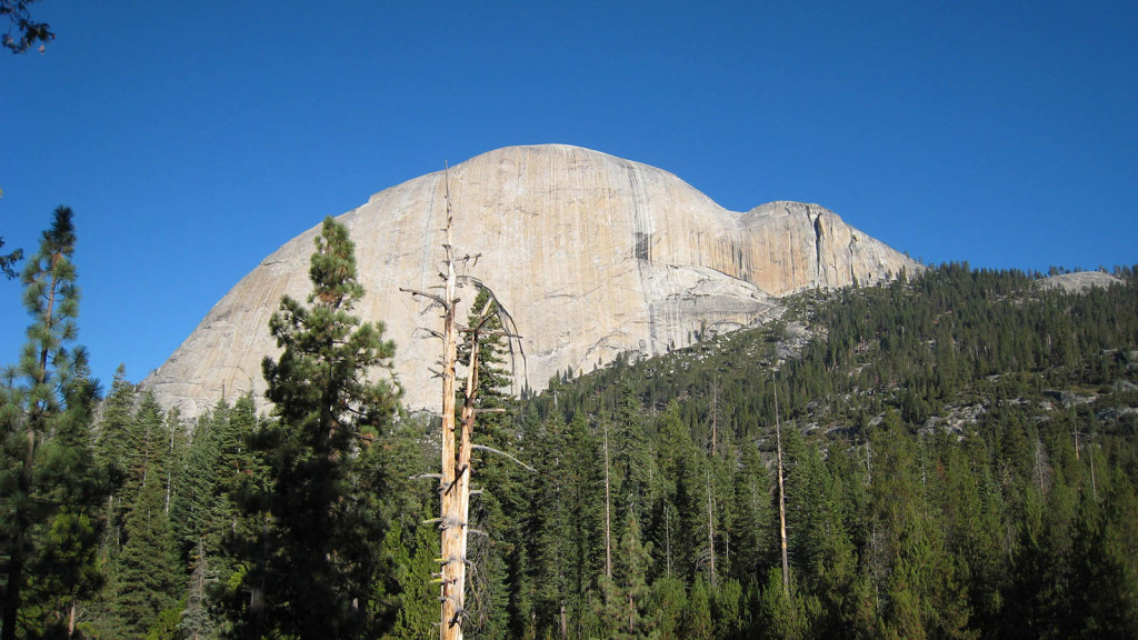 A great side shot of Sub Dome, The Saddle, and then Half Dome.