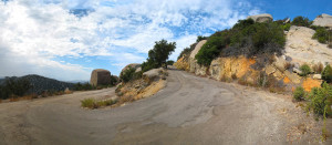 Heading up the service road along the backside of Mt Woodson