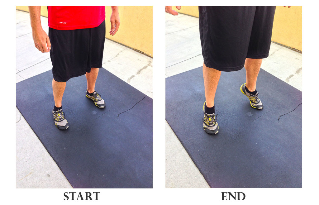 Calf Raise while balancing for more integration of the lower leg muscles.