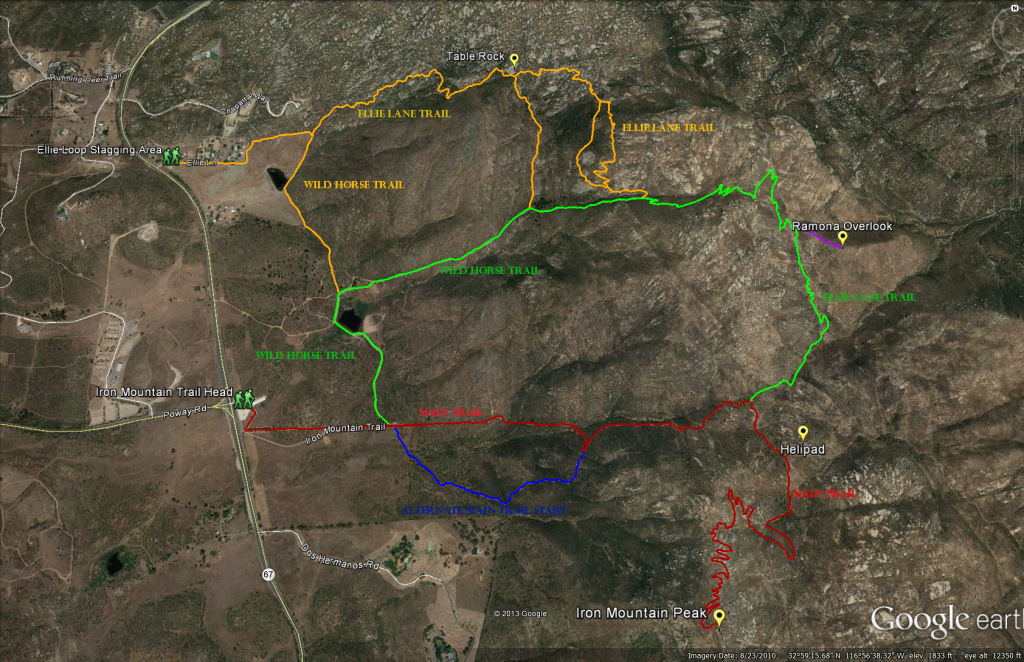 Trail Map of Iron Mountain Area