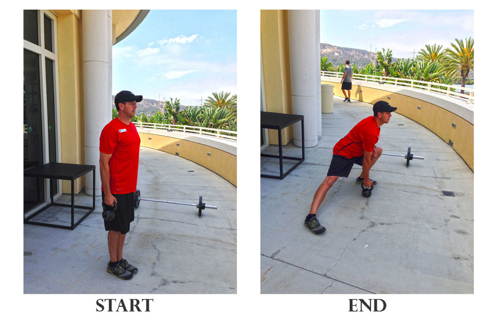Side Lunges with wieghted crosspattern