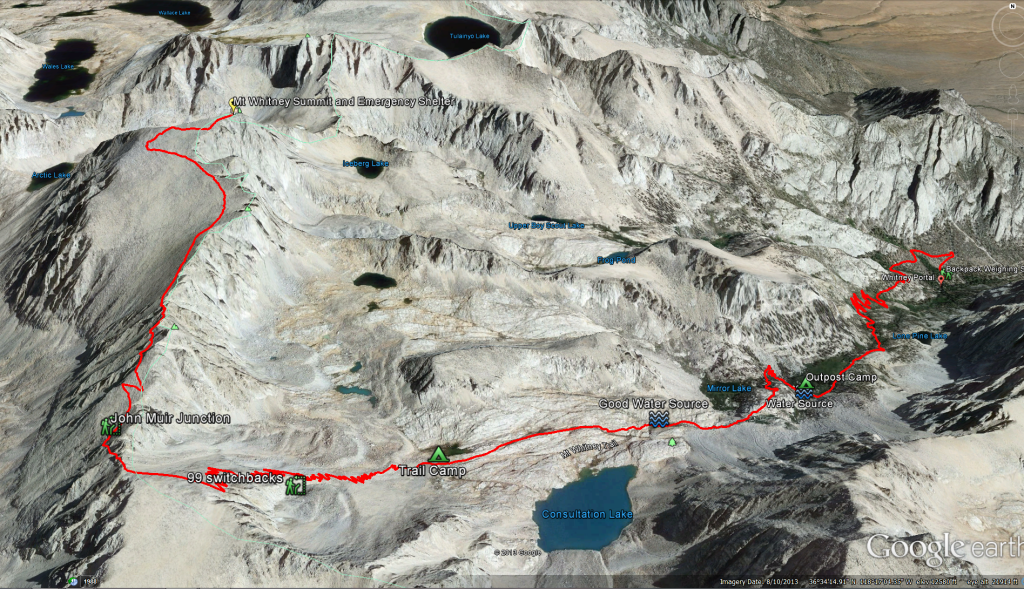 Mt Whitney Trail Map