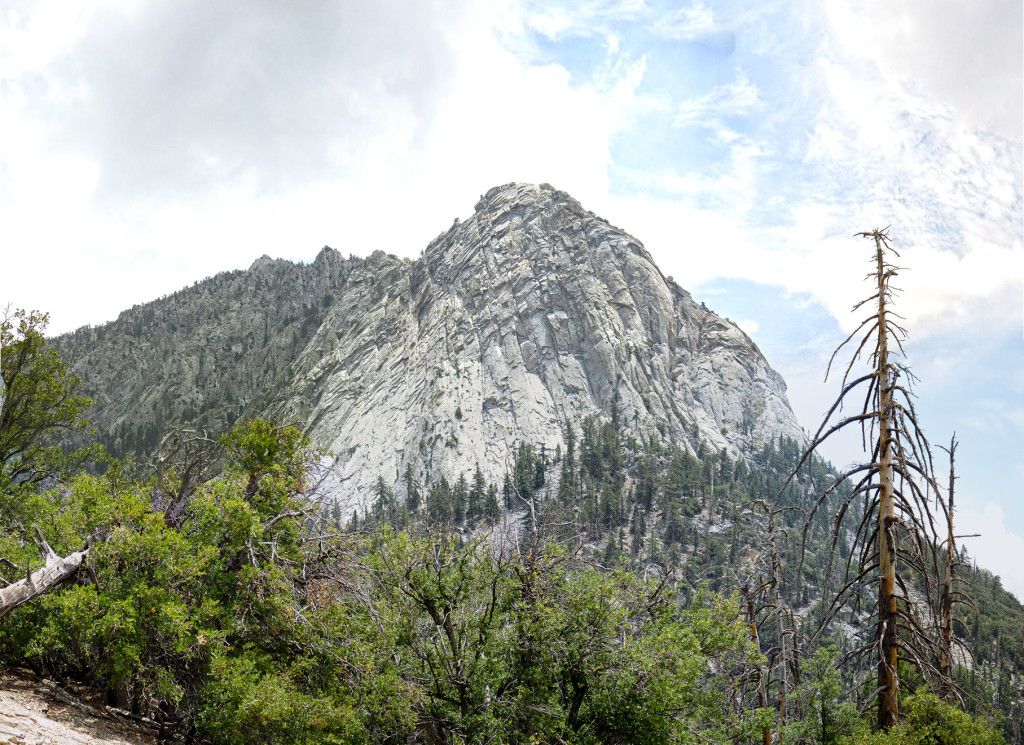 Looking up at Lily Rock from the Devils Slide Trail