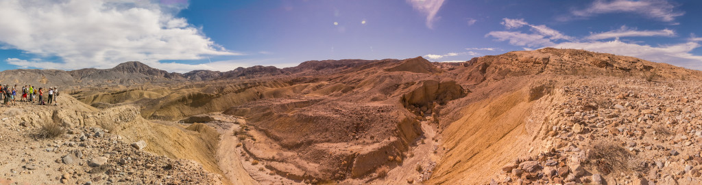 Looking back down into the wash we just climbed out of 