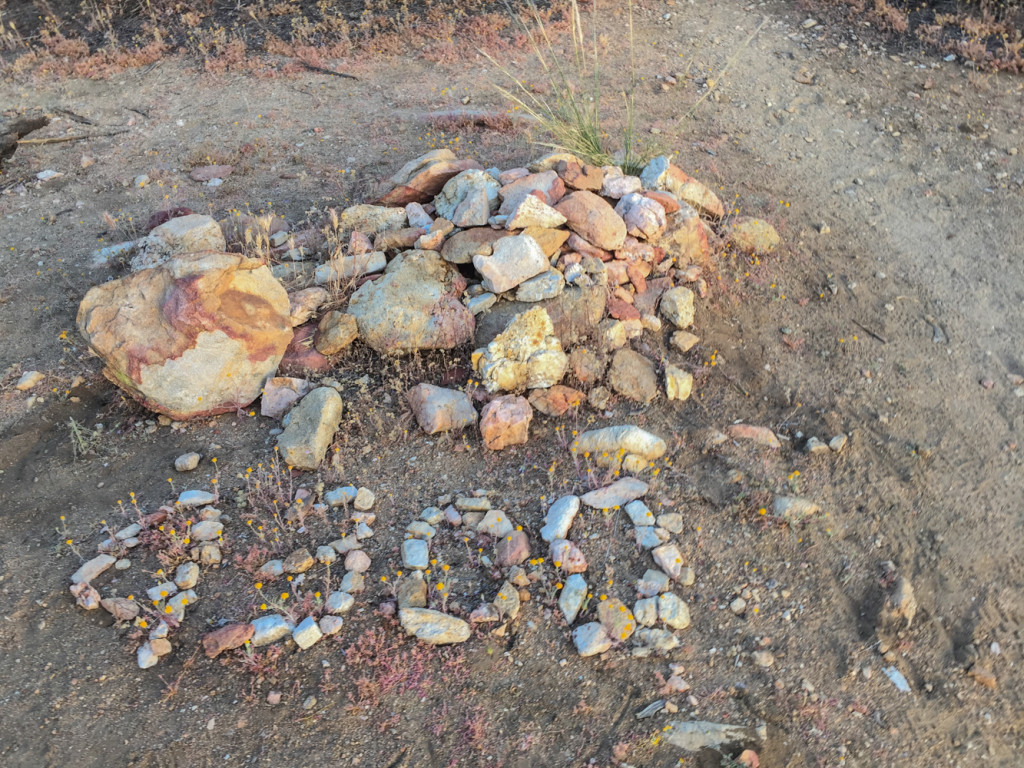 4300 foot marker for the Skyline Trail. The 1/2 point in both elevation and mileage. 