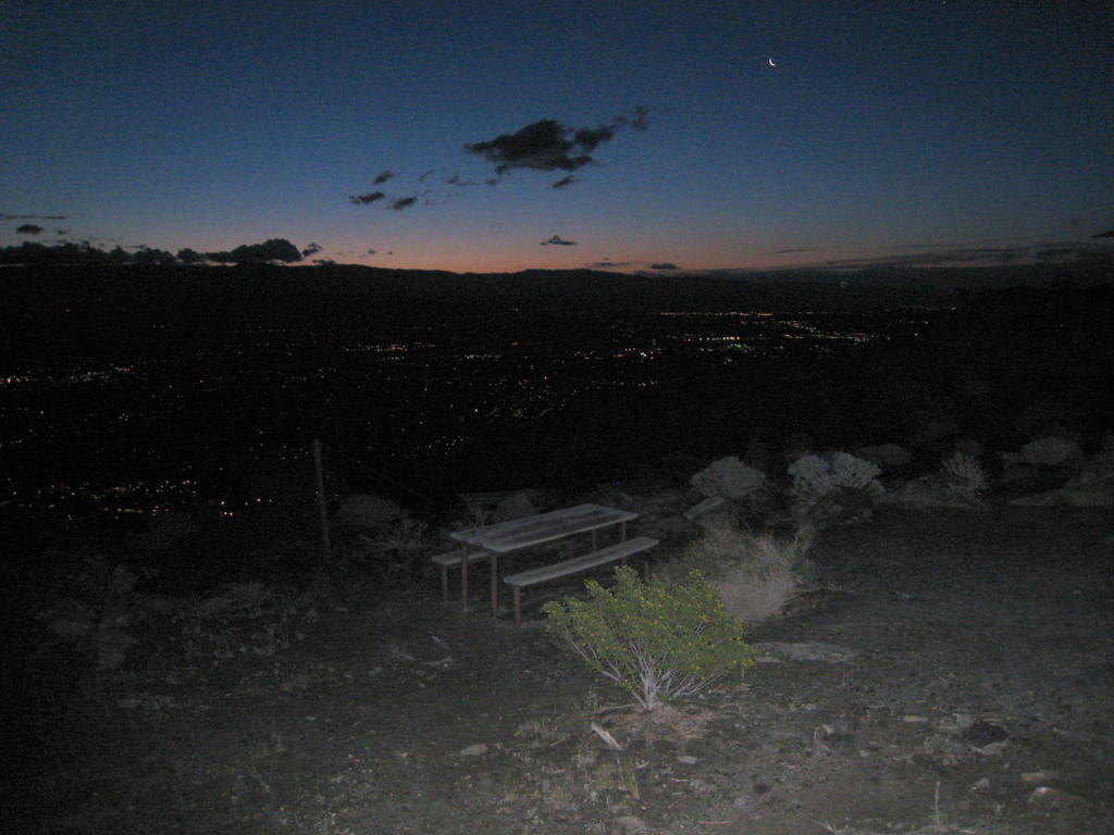 Picnic Tables on the Skyline Trail. 