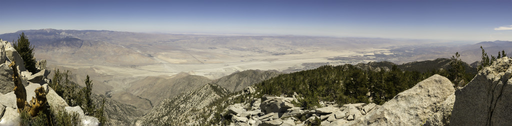 Looking down some 10,834 feet to Palm Springs and the desert