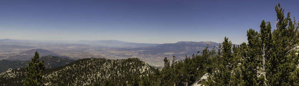 Looking north across the valley towards San Gorgonio and Mt Baldy