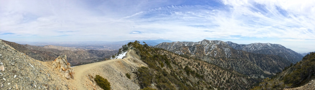 The thin ridge on the "Devils Backbone"