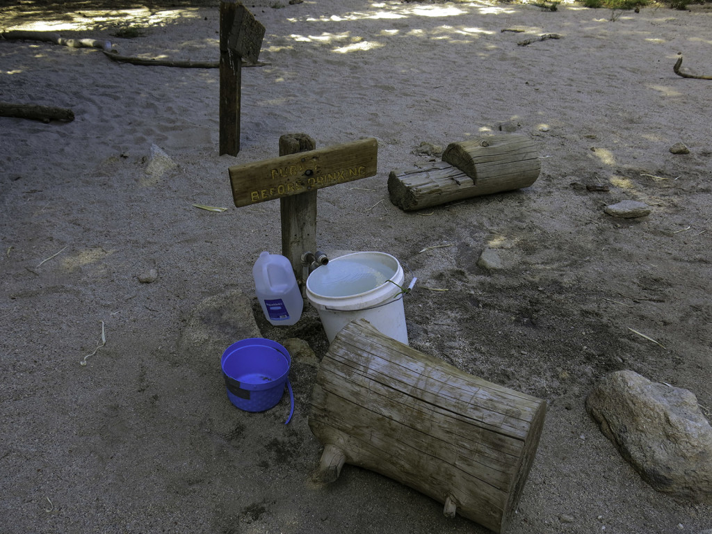 Water Spigot in Round Valley, you need to treat the water.