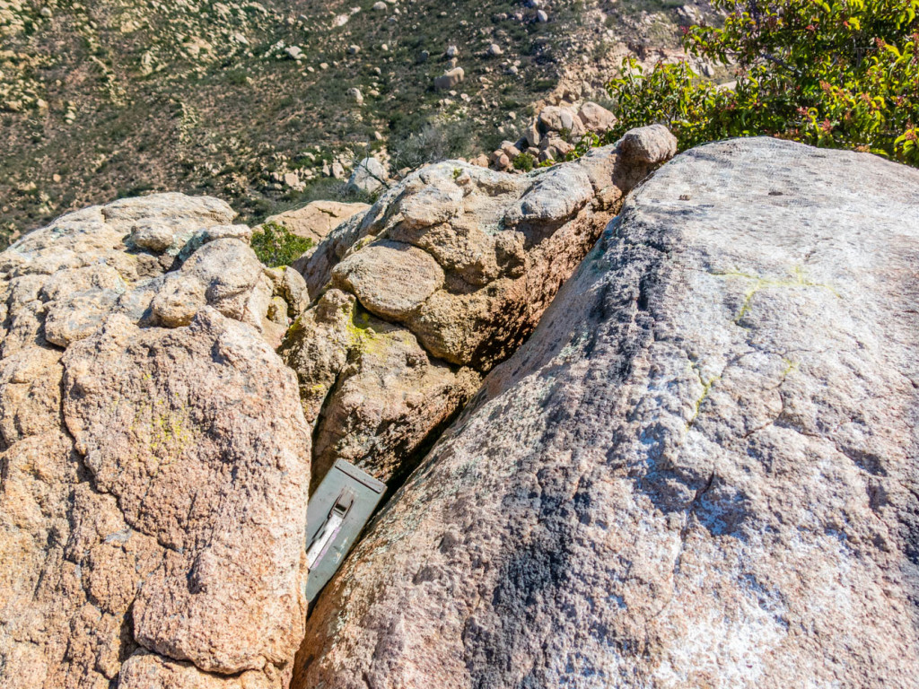 Geocache spot near Ramona Dam.