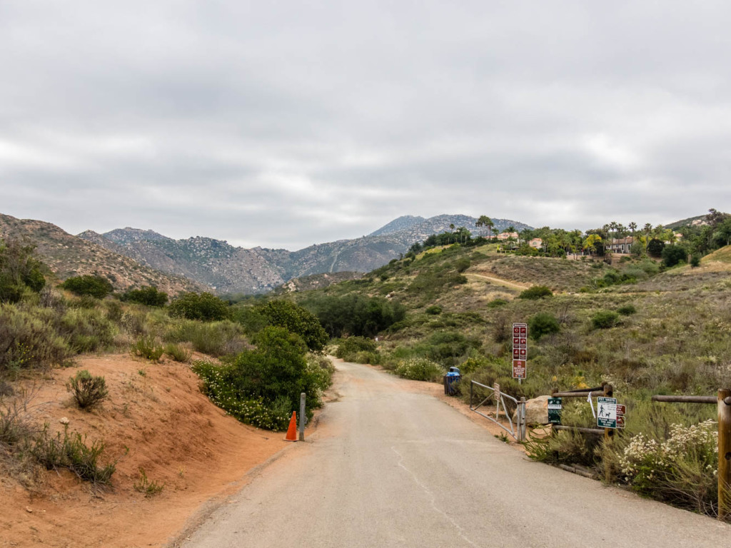 Starting down the road and main trail ( Green Valley Truck Trail) for Blue Sky.