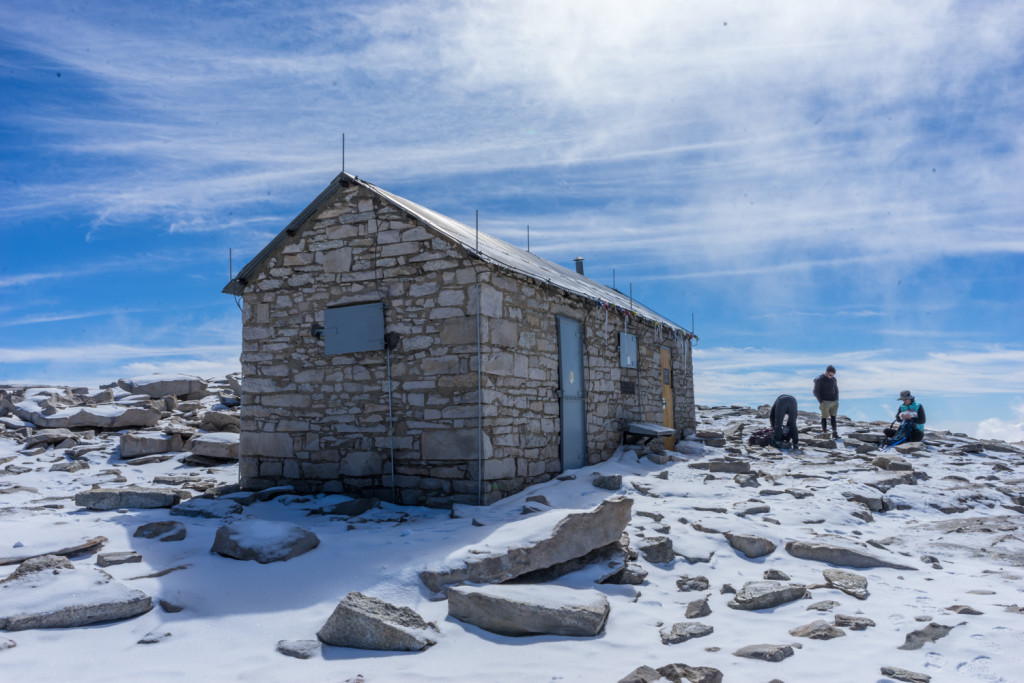 Smithsonian Hut at the top of Mt Whitney 