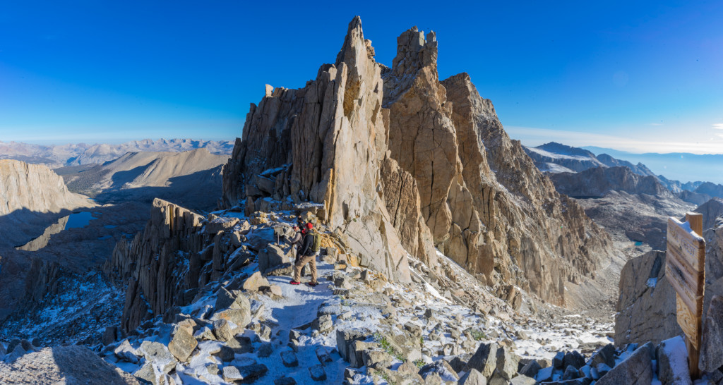 Trail Crest. Sequoia National Park on one side, and the front side of Mt Whitney on the other 