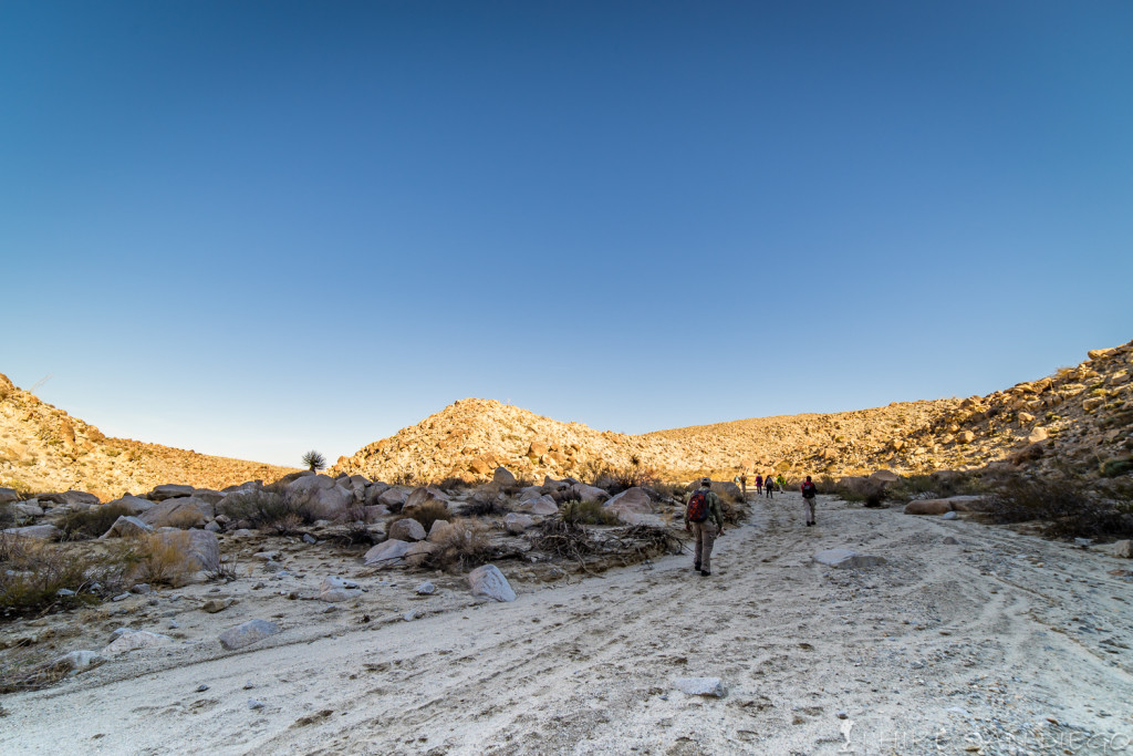 Making our way along the wash towards Harper Flat