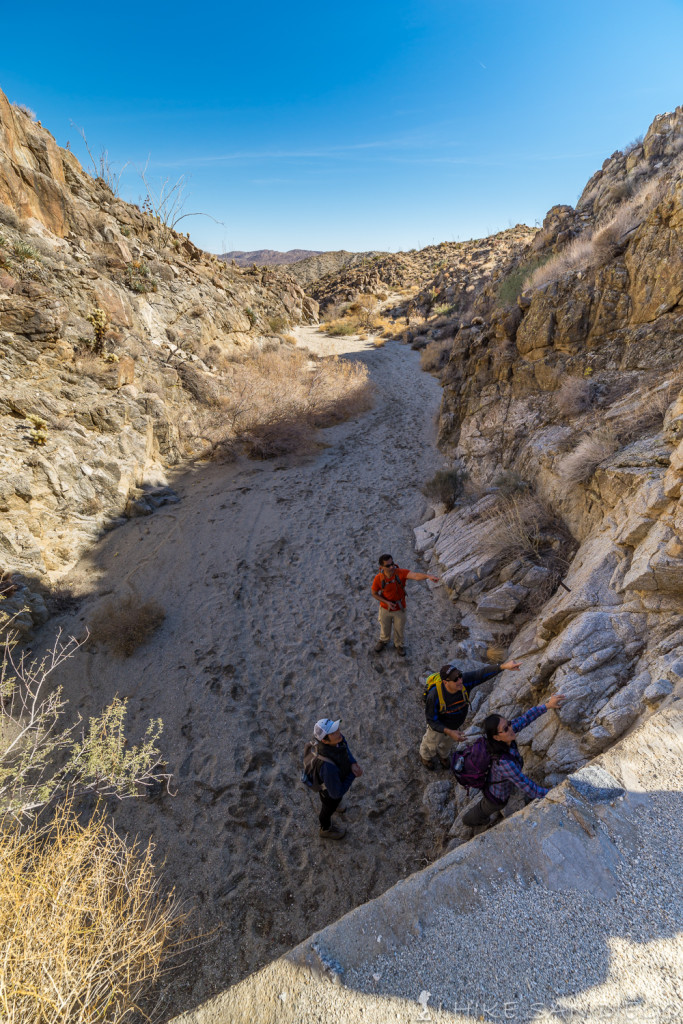 I found the crevice right between the rock wall and the far left side of the dam to be easier to get up and over the dam