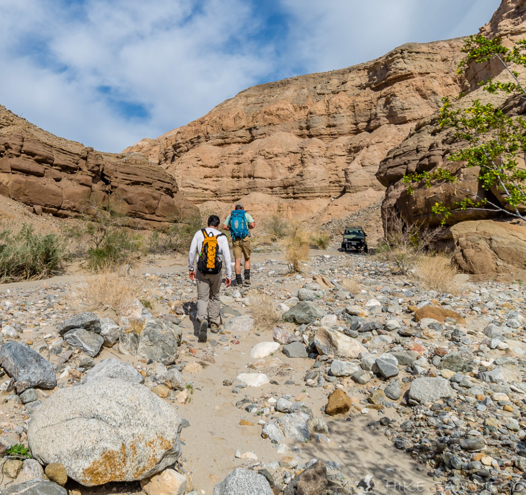 Hikers and off-road enthusiasts sharing the space.