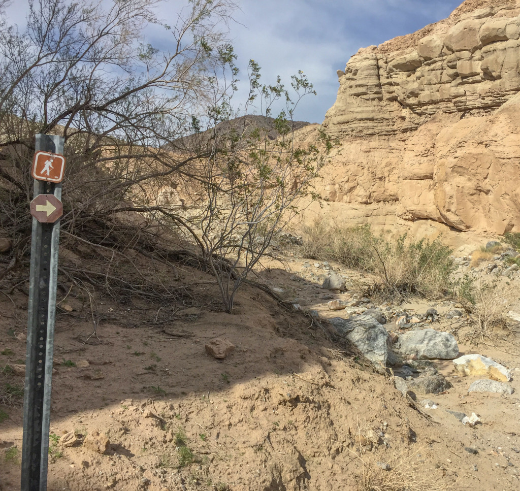 Sign for the hiking trail off of North Fork