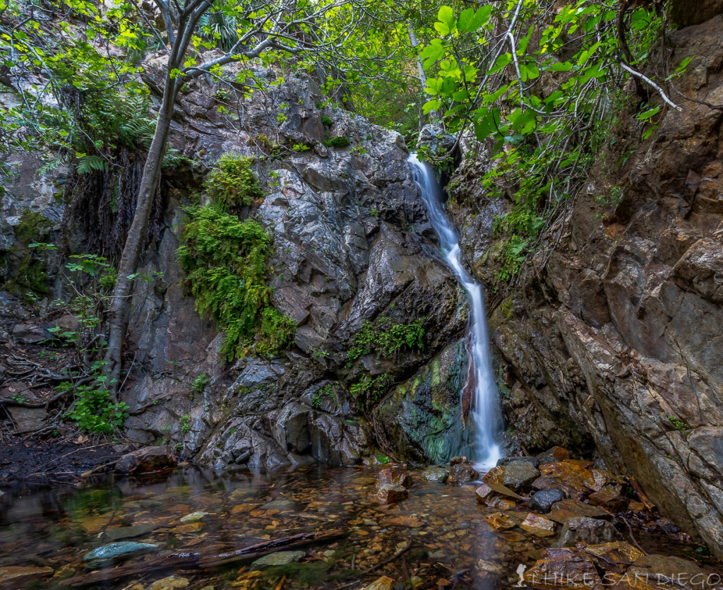 The waterfalls at Holly Jim Trail