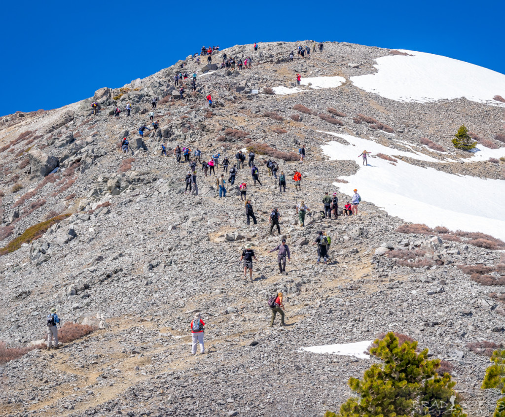 Hikers making their way up the last hill to the peak of Mt Baldy on the "Climb for Heroes" event