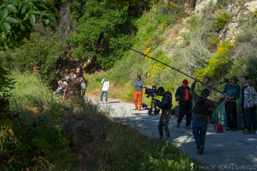 A film crew working along the Gabrielino Trail the day we were hiking to Mt Wilson.