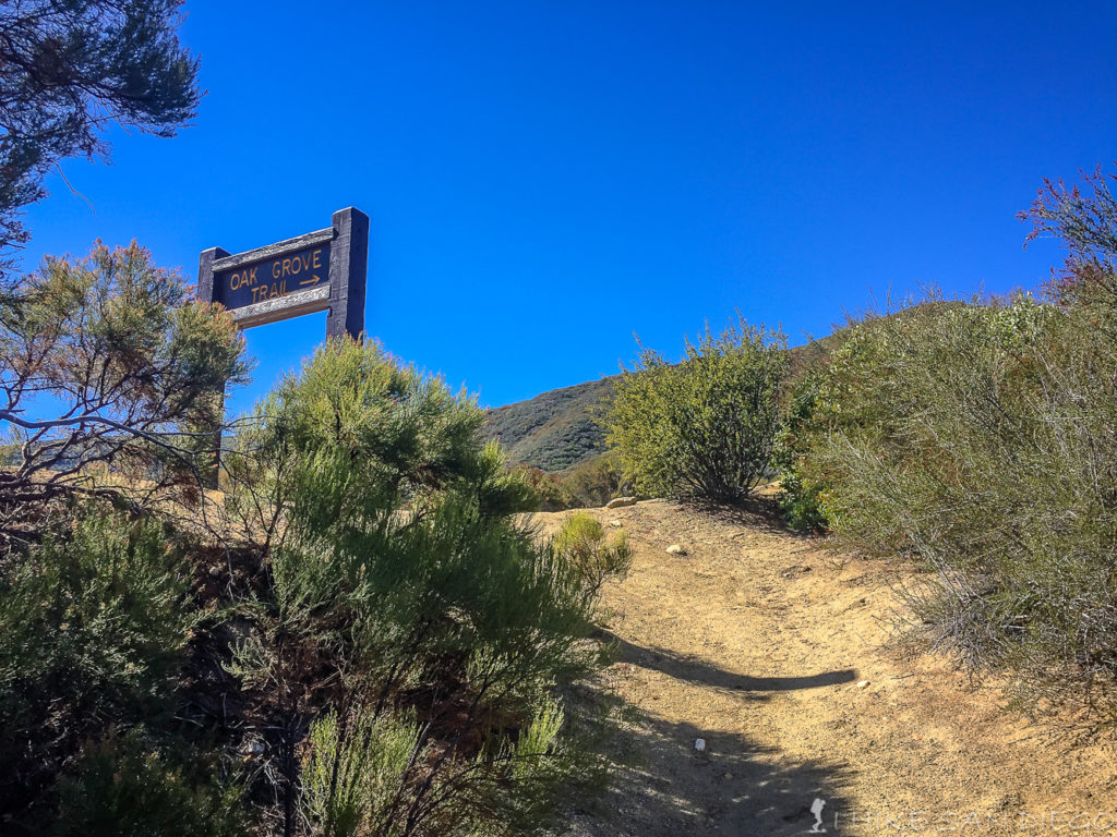 Reaching Oak Grove Road from Oak Grove Trail