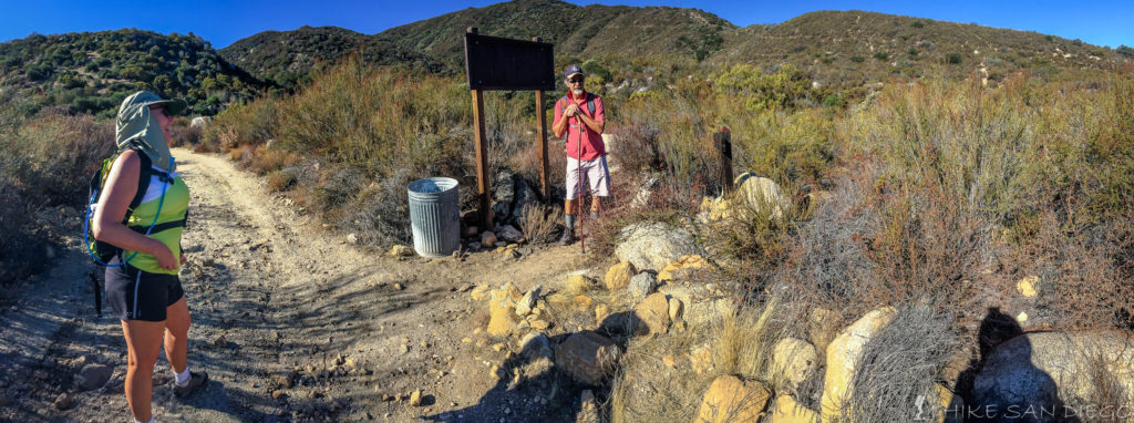 The start of the single track trail for Oak Grove Trail. 