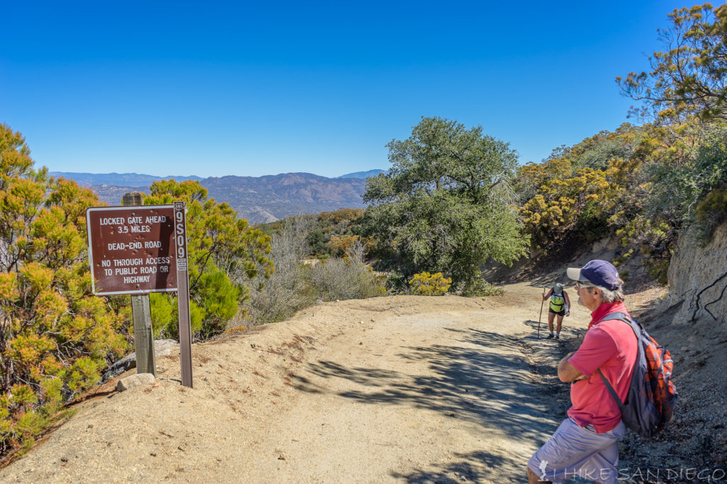 Sign warning travelers that this road is closed to the public just before connecting up with High Point Road