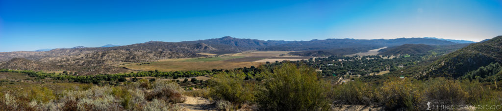 Looking back down to the valley from the Oak Grove Trail. 