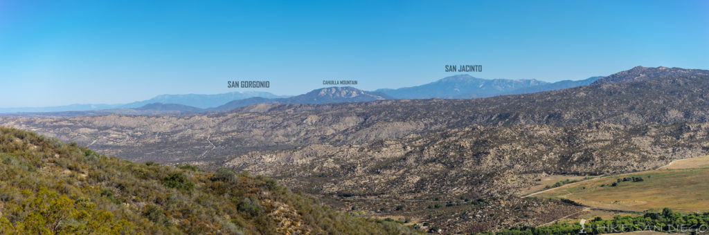 Looking west towards the mountains. San Gorgonio, San Jacinto, and Cahuilla Mountain.