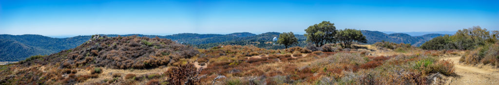 Looking west from High Point on Palomar Mountain towards the Observatories.