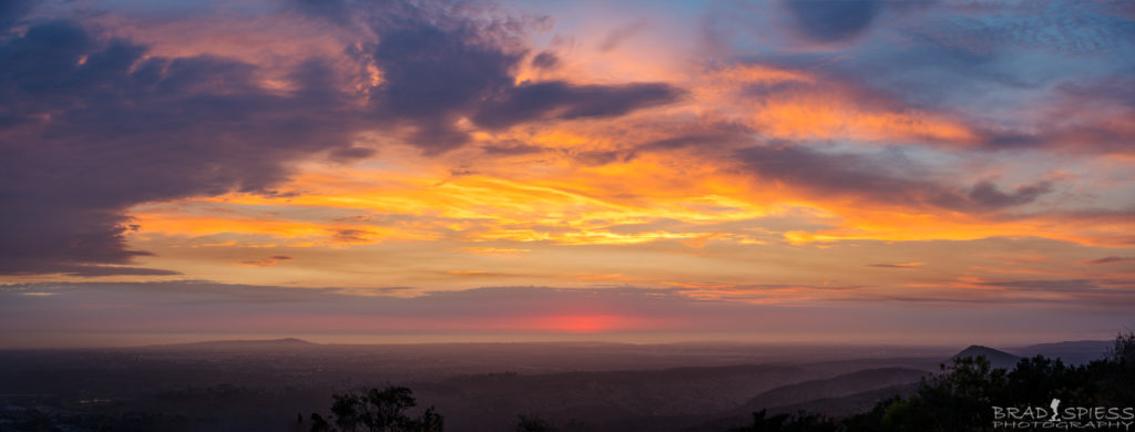 Watching the sunset from the top of Cowles Mountain